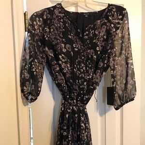 New with tags black shear sleeve dress